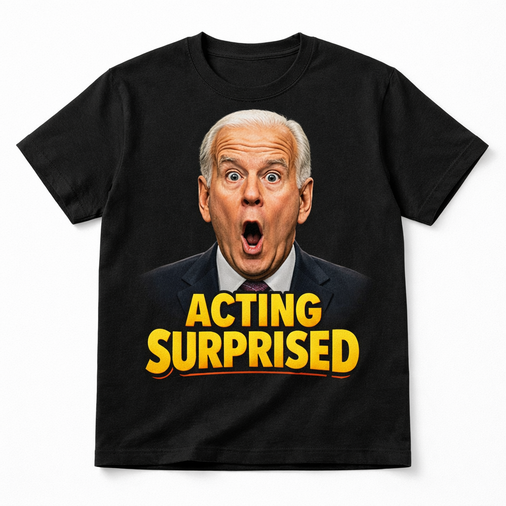Acting Surprised - Black T-Shirt